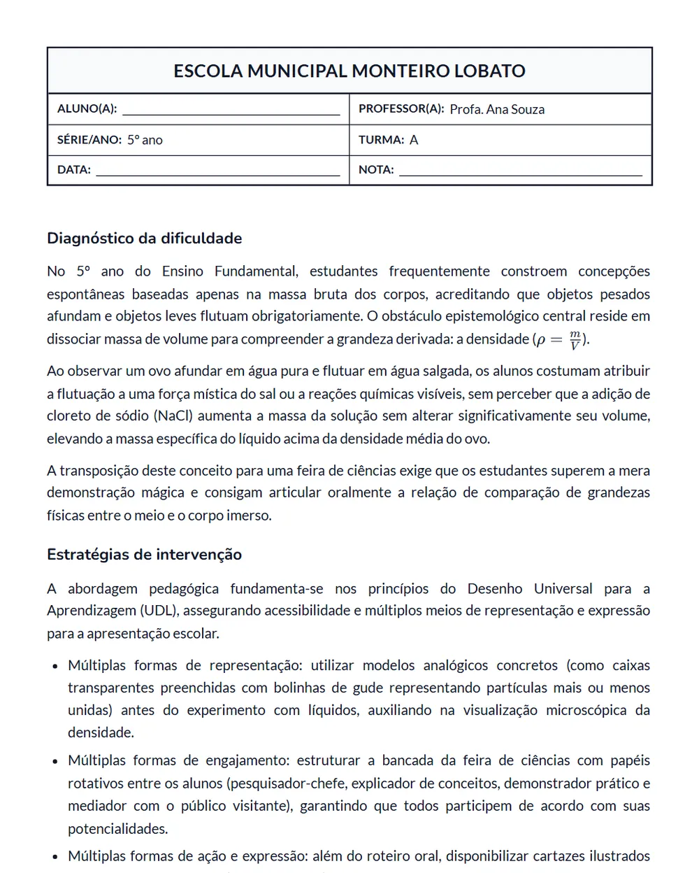 Material gerado pela Pedagogix: Roteiro gerado pela Pedagogix