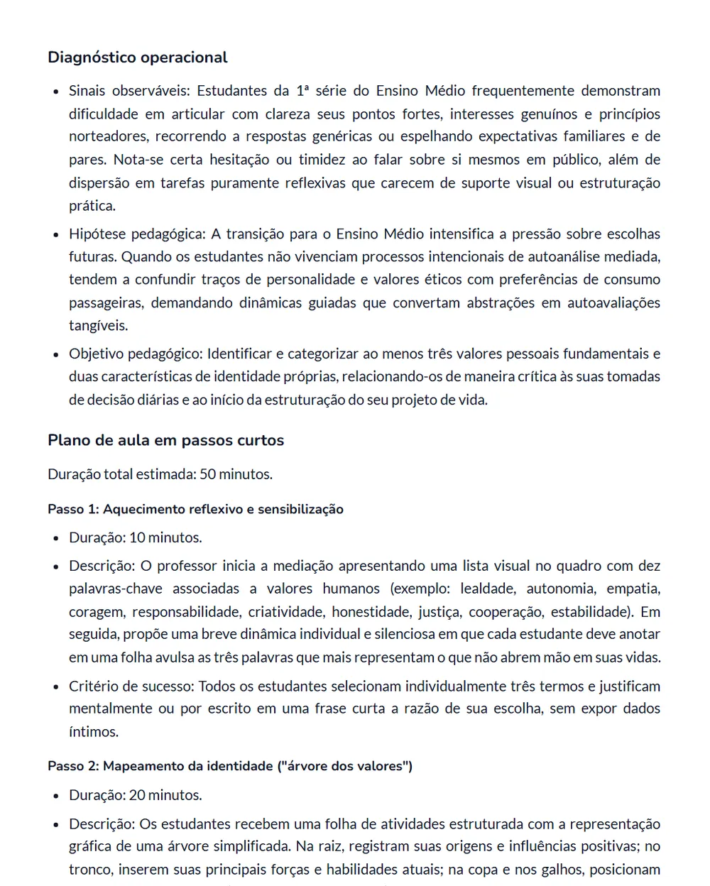 Material gerado pela Pedagogix: Atividade gerada pela Pedagogix